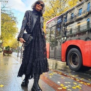 Zara limited edition textured dress